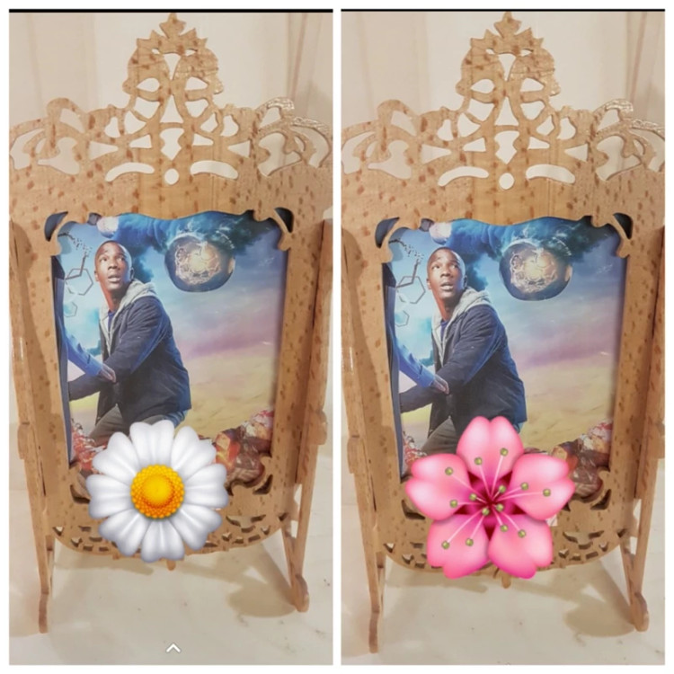 قاب عکس چوبی مشبک کاری 13*9