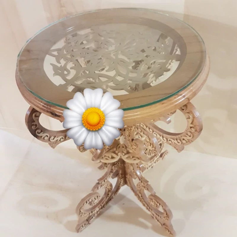 چوب خام میز عسلی همراه با طرح (پس کرایه)